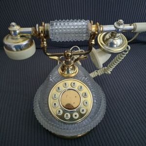 Vintage Gold and Cream Rotary Phone